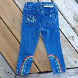 ADORABLE Stella McCartney Girls Rainbow Denim Jeans KIDS 3 Years